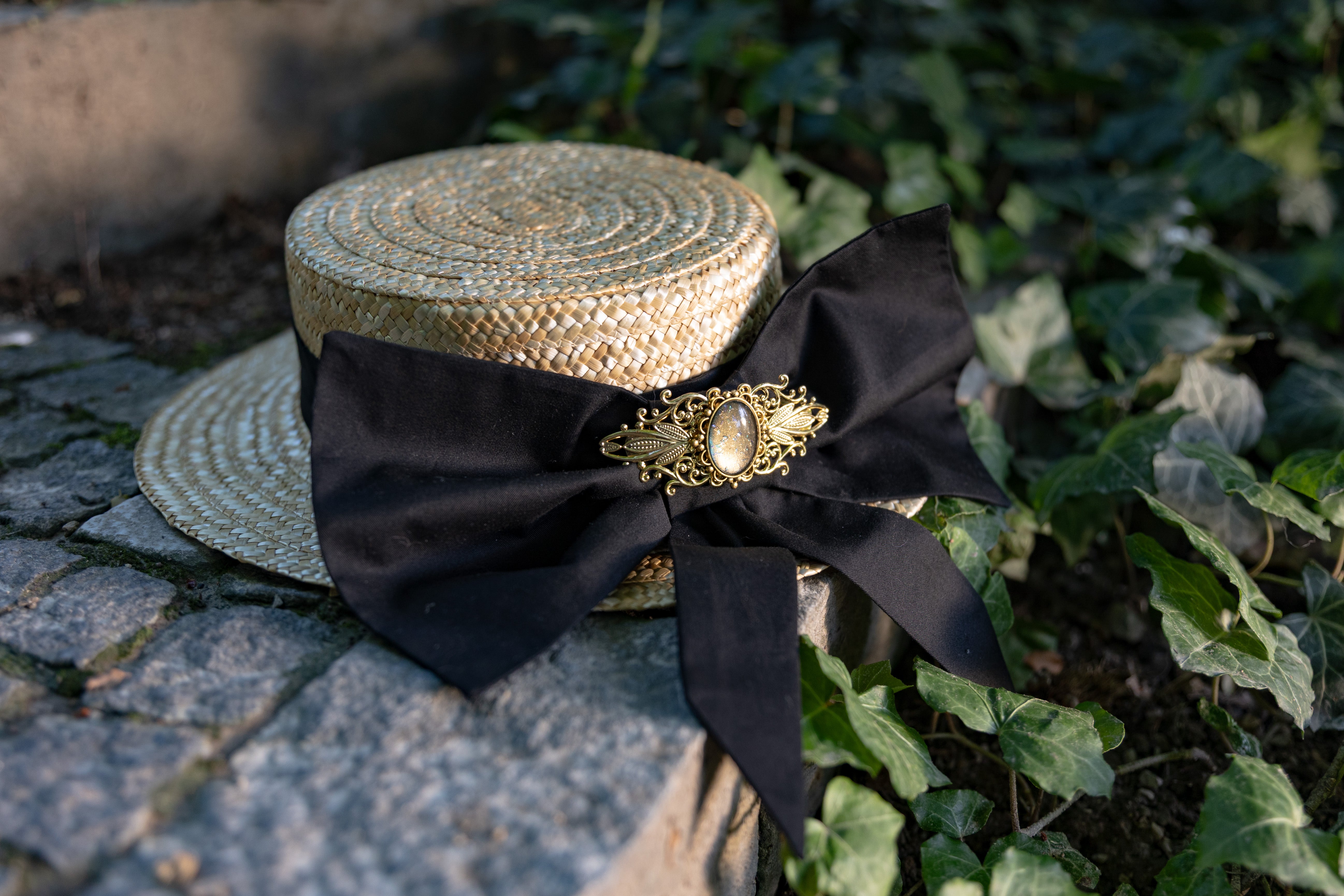 Haarspange Jugendstil gold