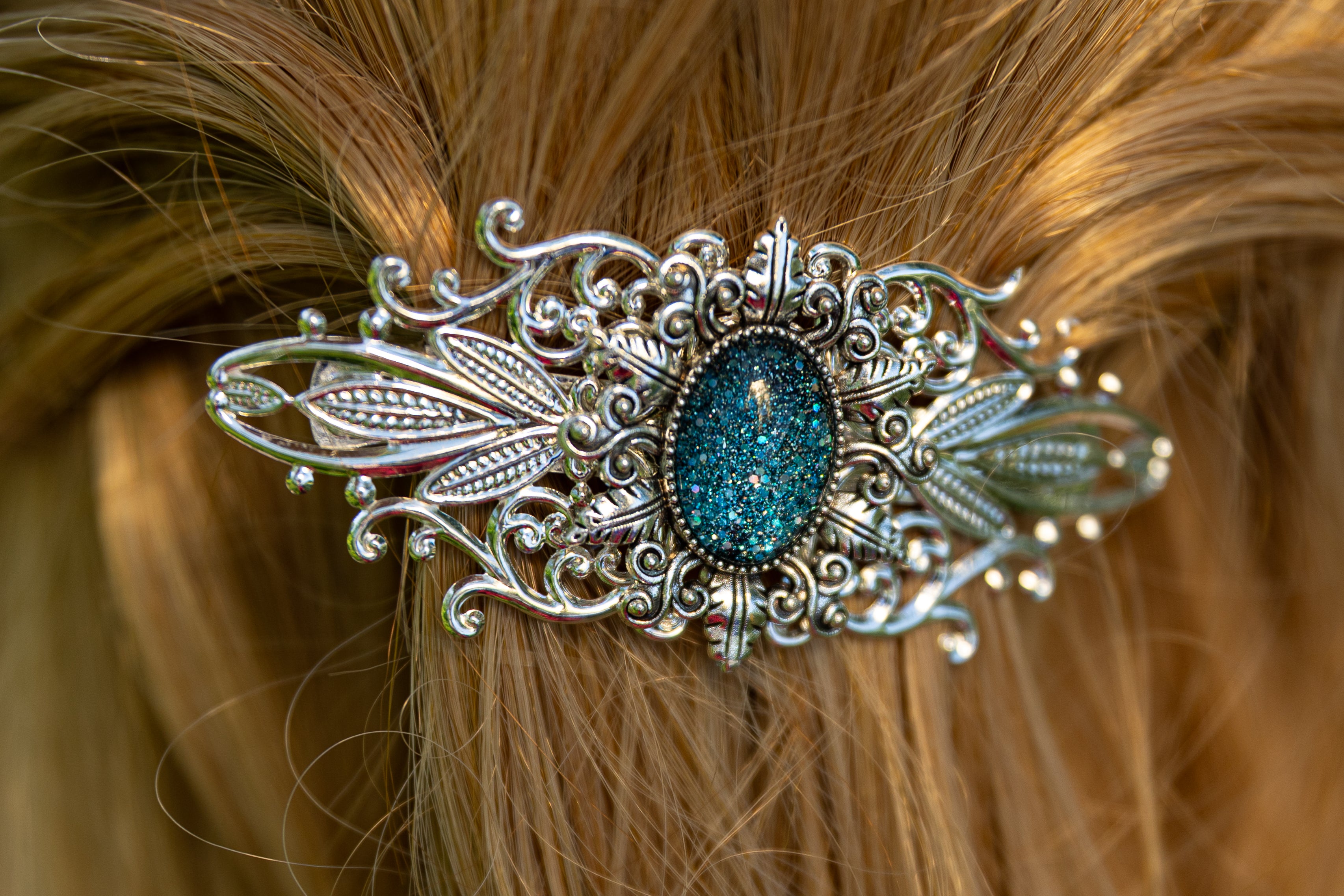 Haarspange Jugendstil silber