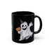 Halloween Tasse Spooktober – Schwarze Geist Tasse für Gothics, Halloween Fans & deinen Halloween Adventskalender