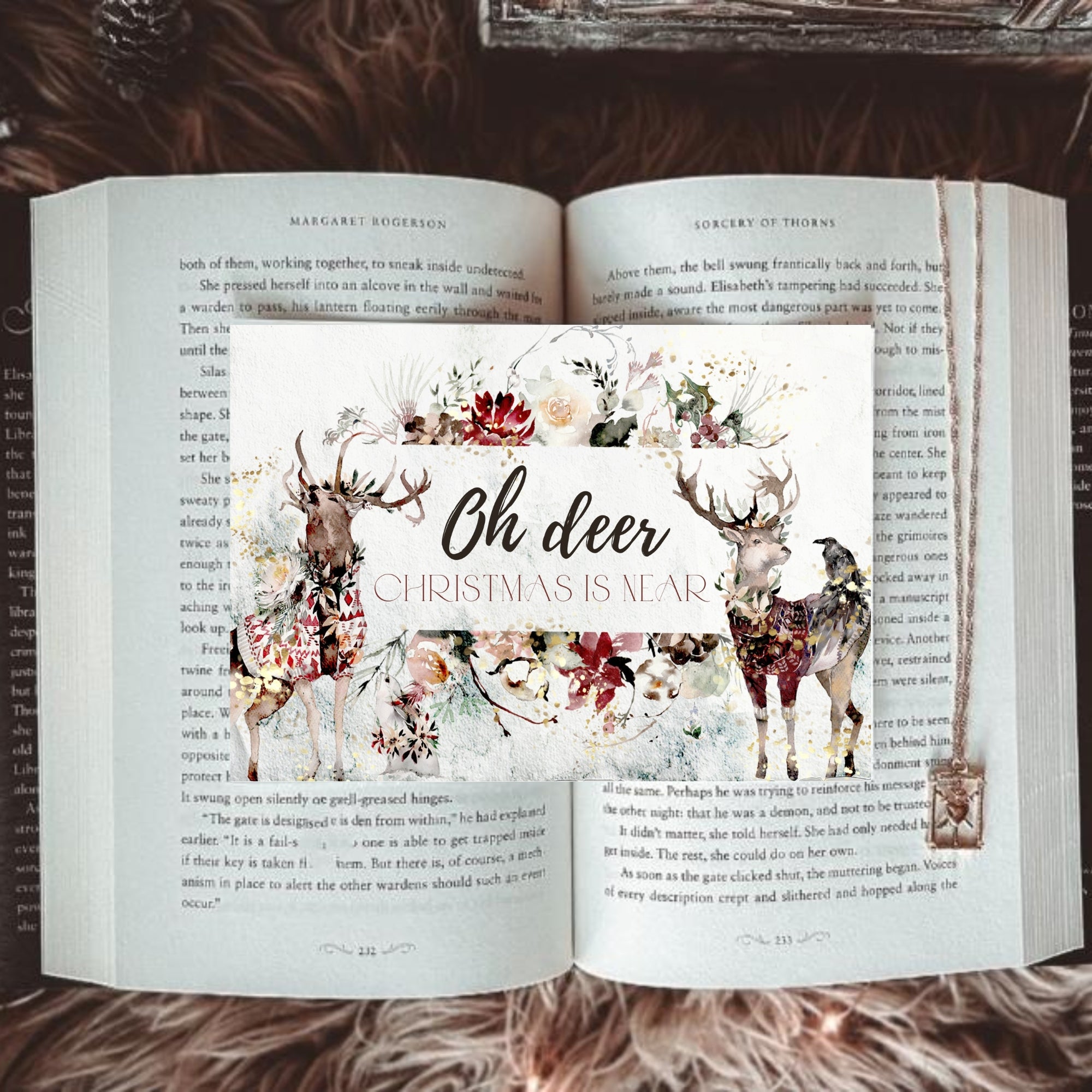 Oh Deer - Christmas is near Postkarte