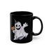Halloween Tasse Spooktober – Schwarze Geist Tasse für Gothics, Halloween Fans & deinen Halloween Adventskalender