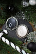 Brosche 30x40mm groß mit Farbstein