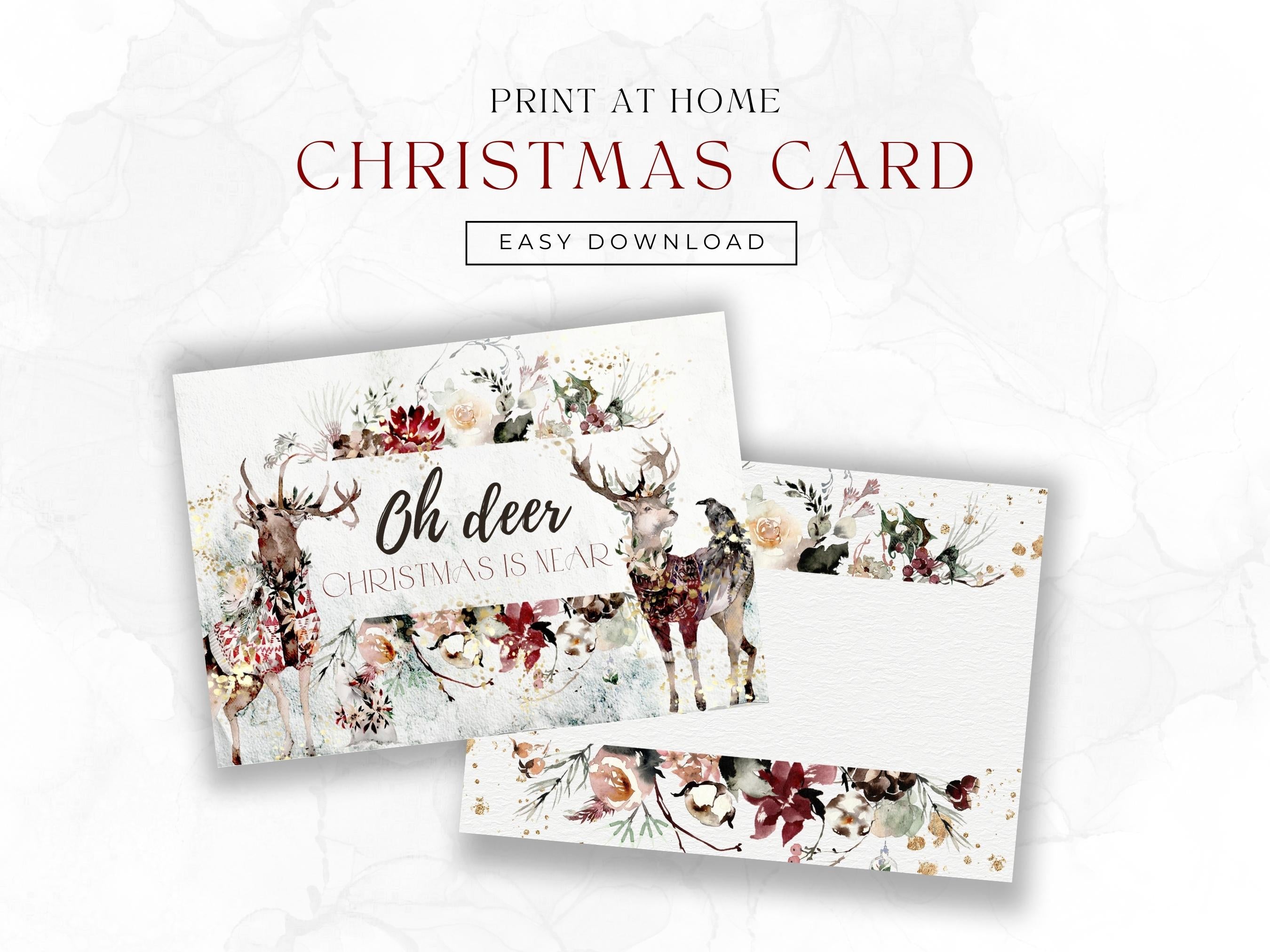 Oh Deer - Christmas is near Postkarte