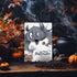 Happy Spooktober Postkarte mit Fledermaus