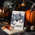 Happy Spooktober Postkarte mit Fledermaus