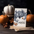 Happy Spooktober Postkarte mit Fledermaus