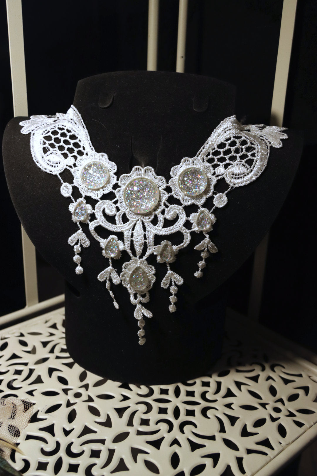 Collier weiß Libelle