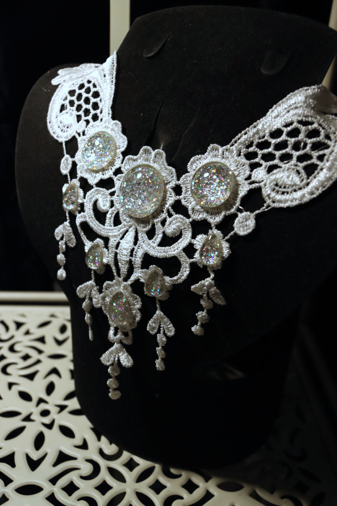 Collier weiß Libelle