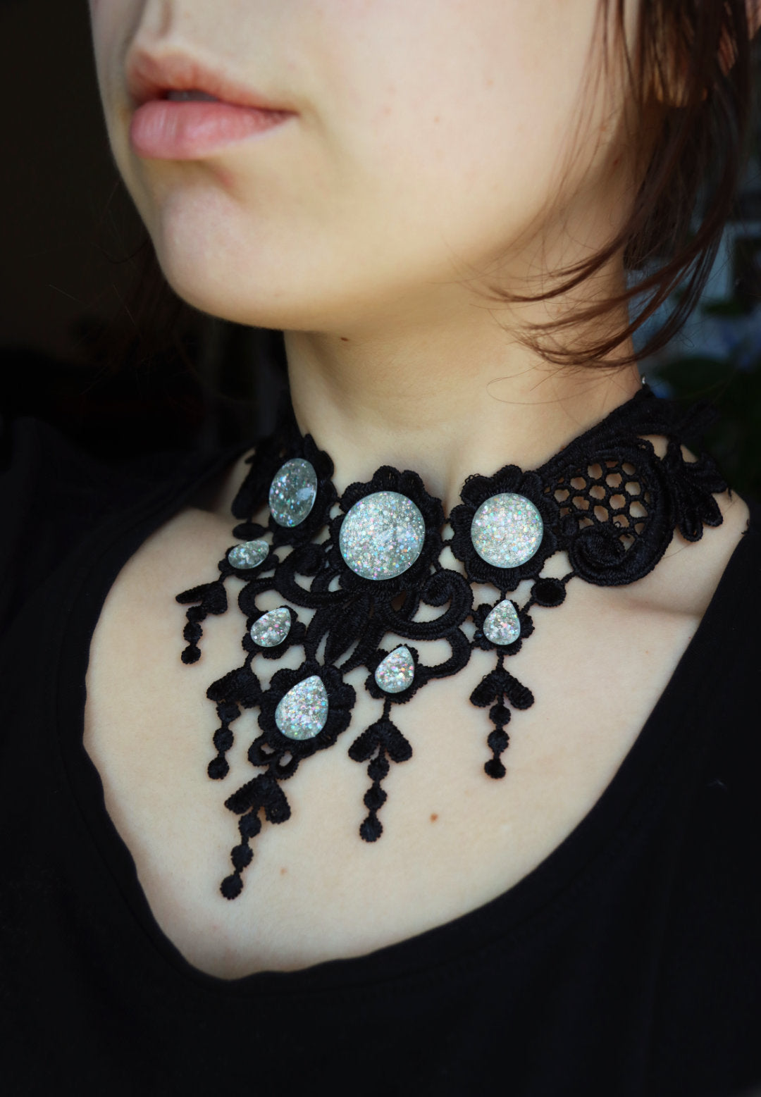 Collier schwarz Libelle