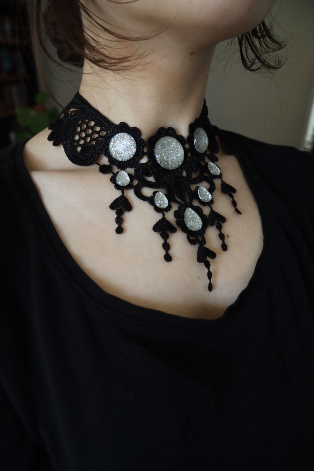 Collier schwarz Libelle