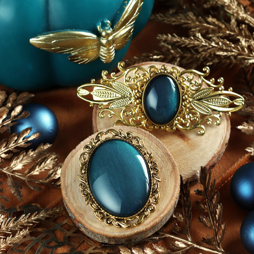 Haarspange Jugendstil gold