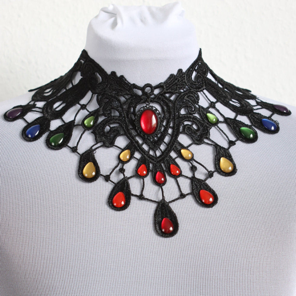 Collier Tropfen Regenbogen