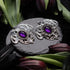 Haarclip Jugendstil silber
