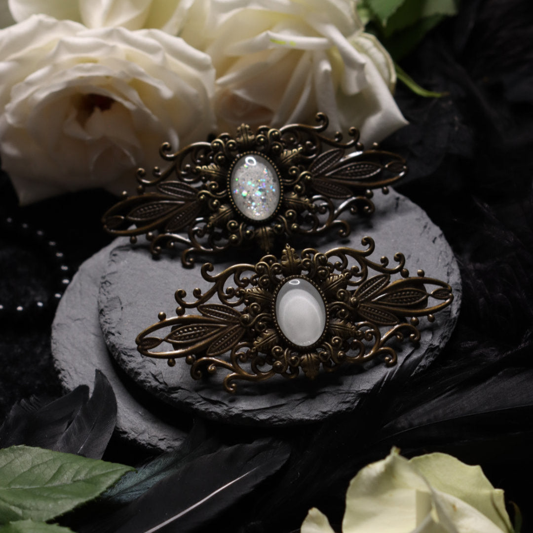 Haarspange Jugendstil bronze