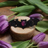 Fledermaus Schmuck aus Spitze mit Farbstein