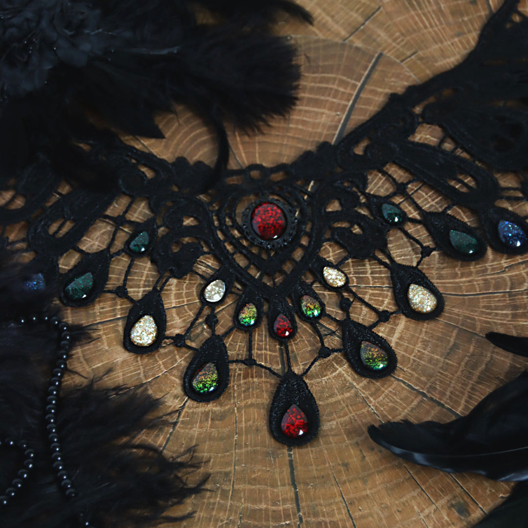 Collier Tropfen Regenbogen
