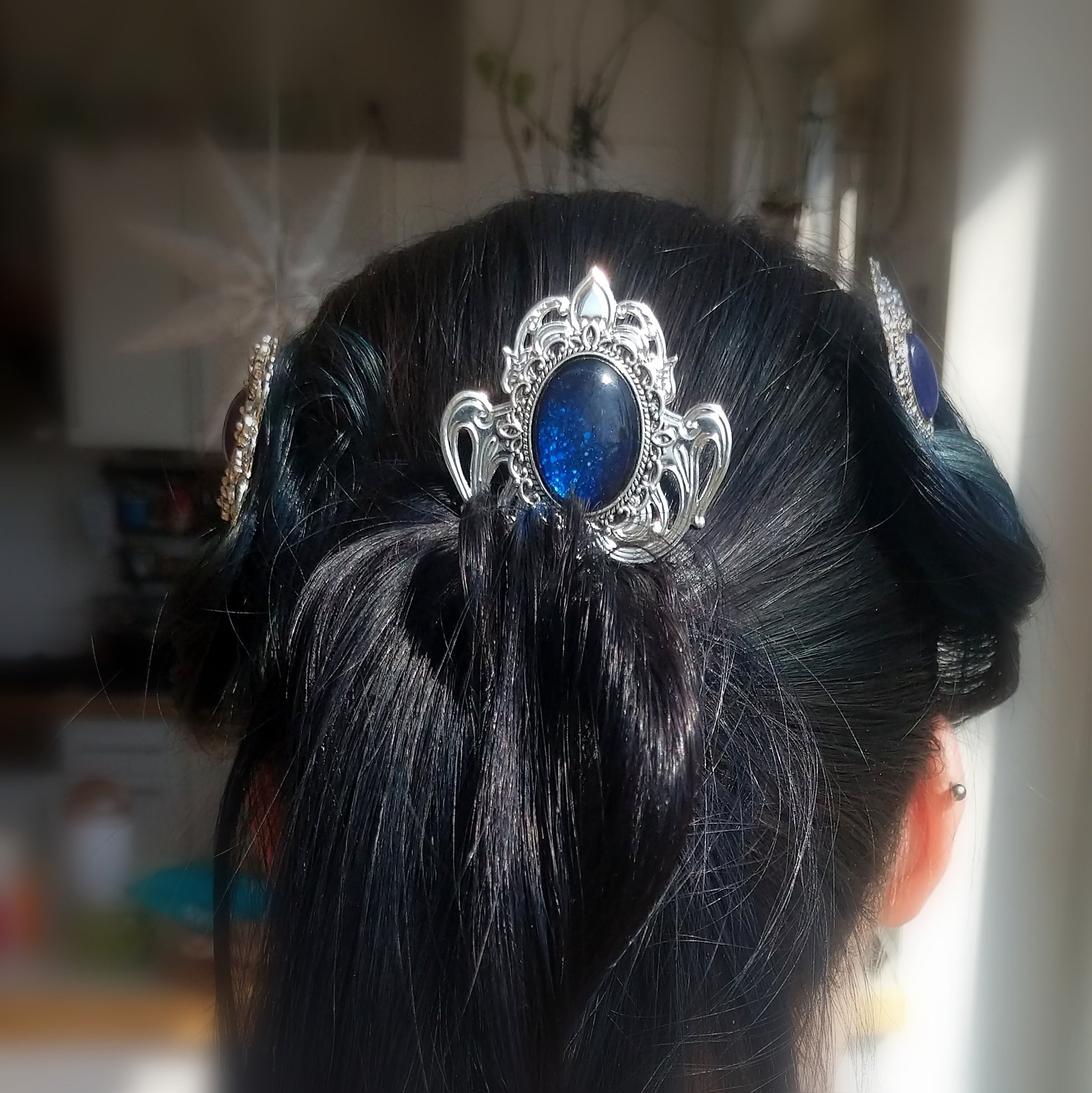 Haarkamm Victorian und Jugendstil in silber & bronze