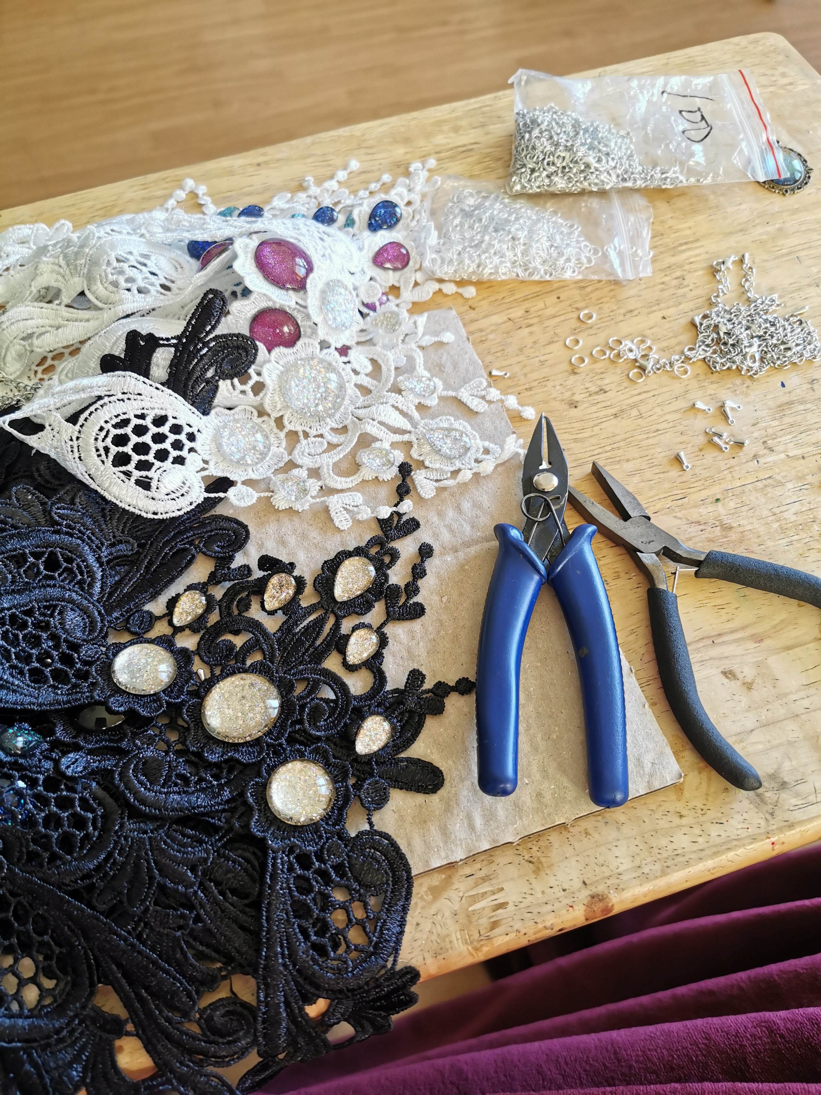 Collier weiß Libelle