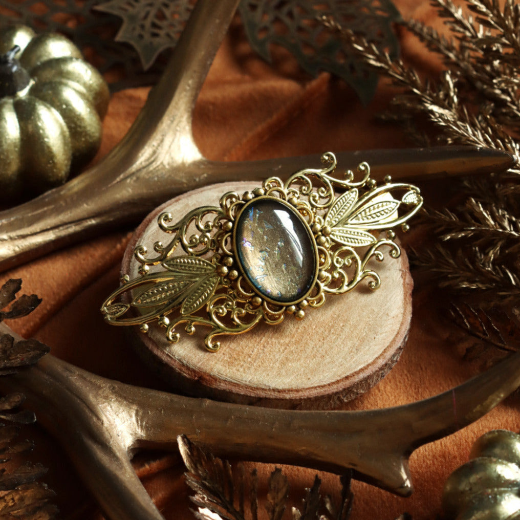 Haarspange Jugendstil gold