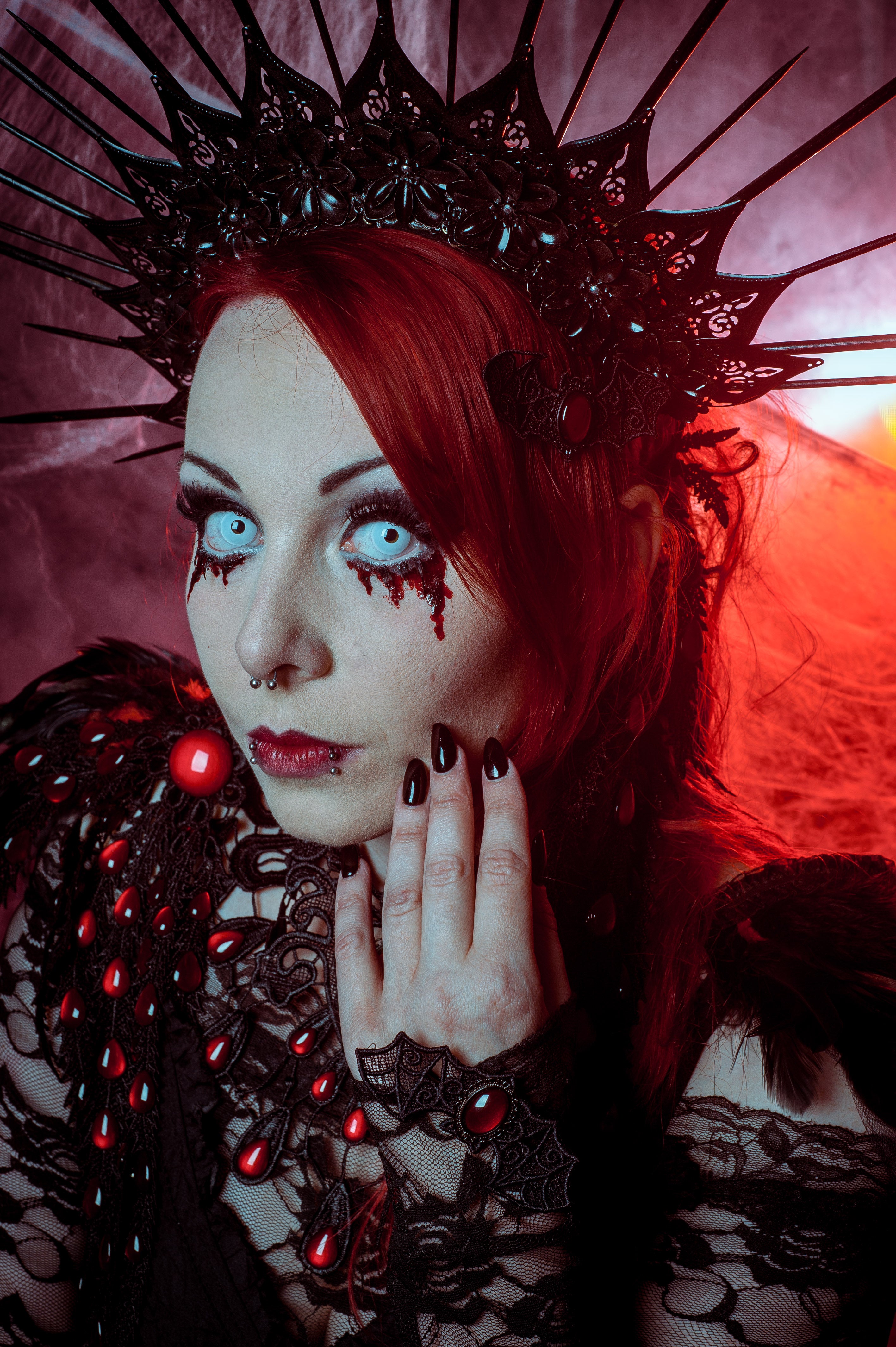 Flügel Pfauenfedern Schwarz