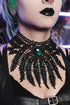 Collier schwarz Pfau