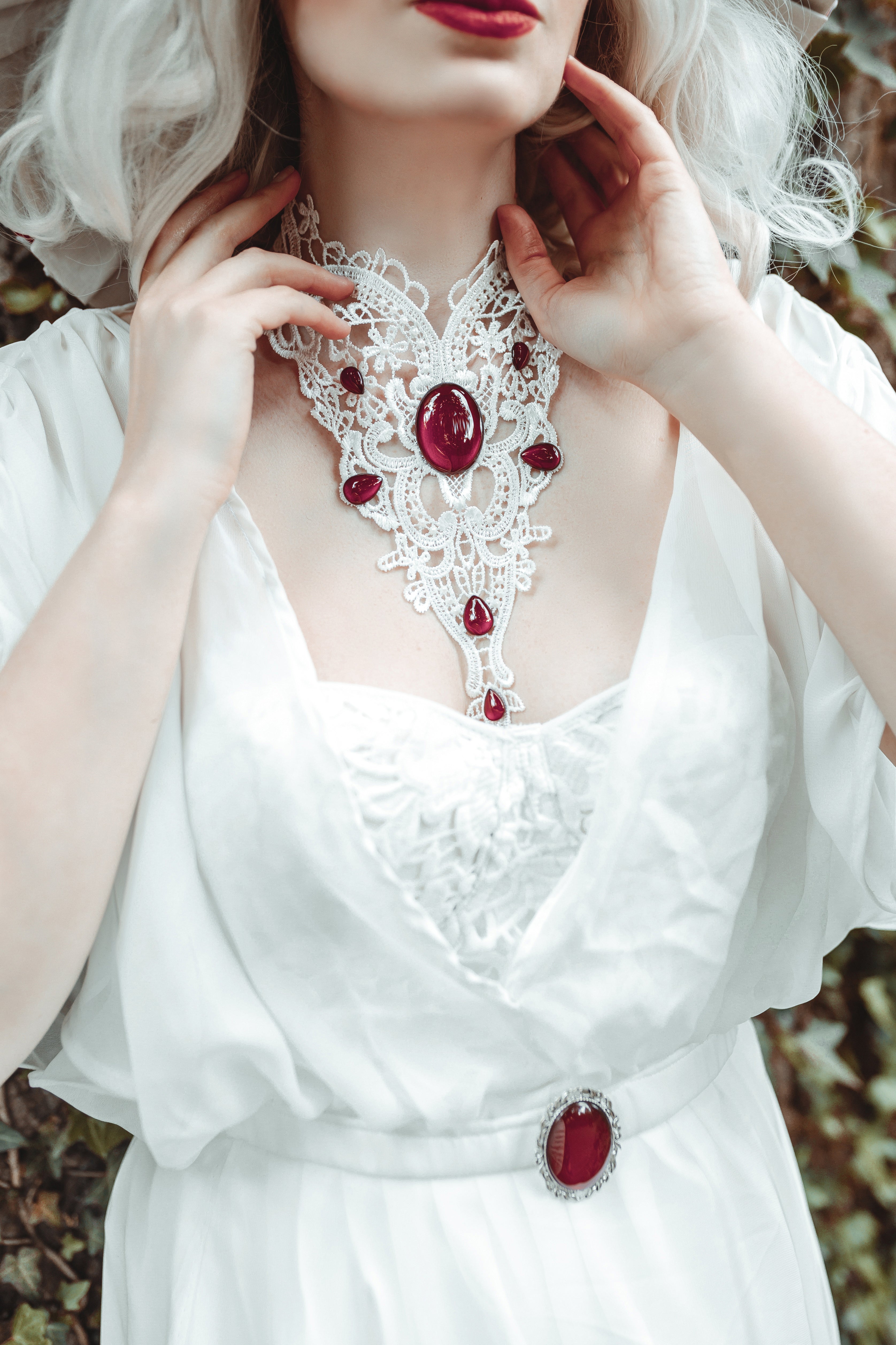 Collier weiß Filigran