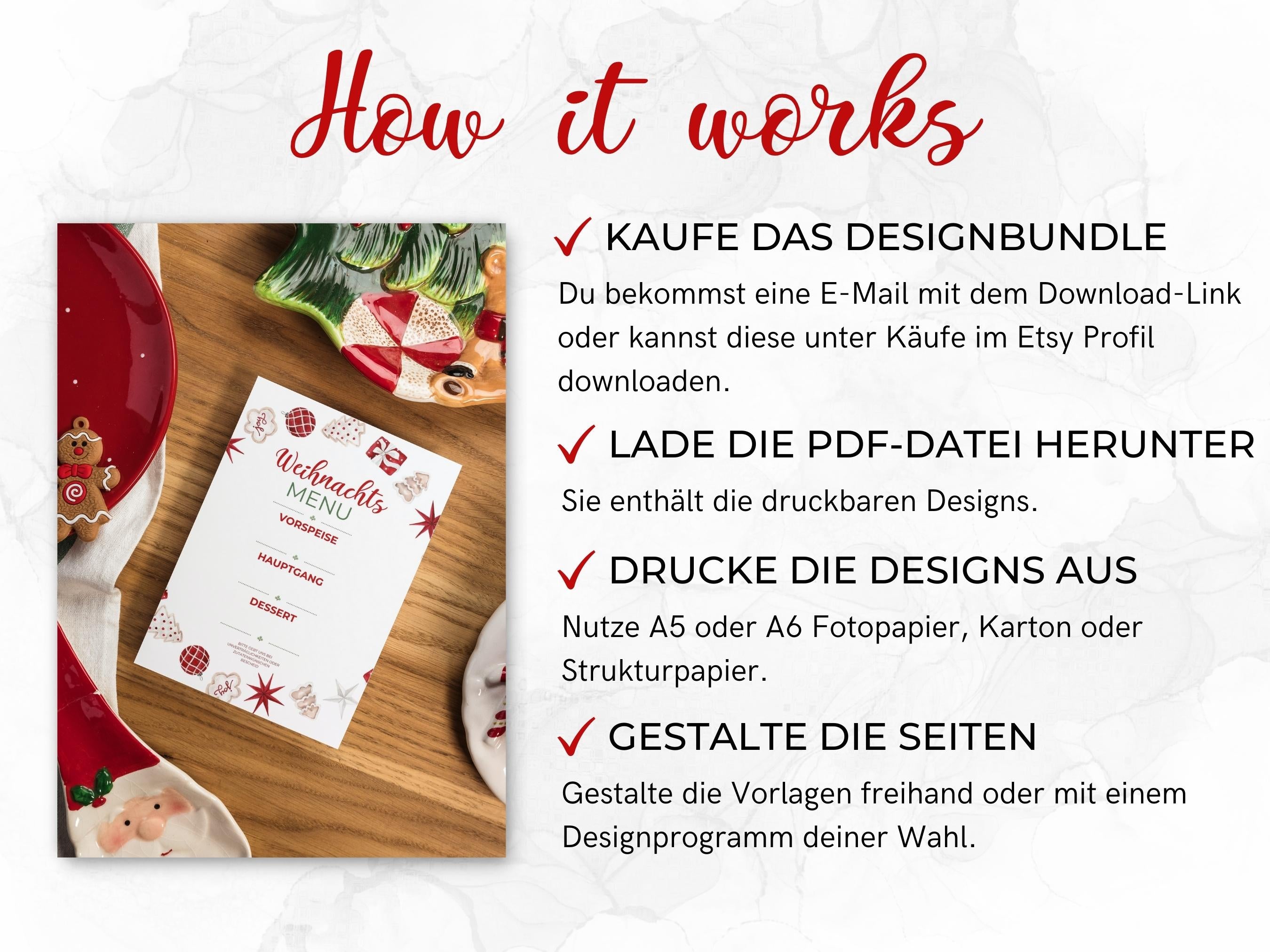 Weihnachten Designbundle rot