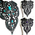Collier schwarz Wunschfarbe Antik aus Spitze mit farbigen Glassteinen als Fantasy Schmuck für Fotoshooting oder Gothic Hochzeit -Chokers- BloodyBrilliants