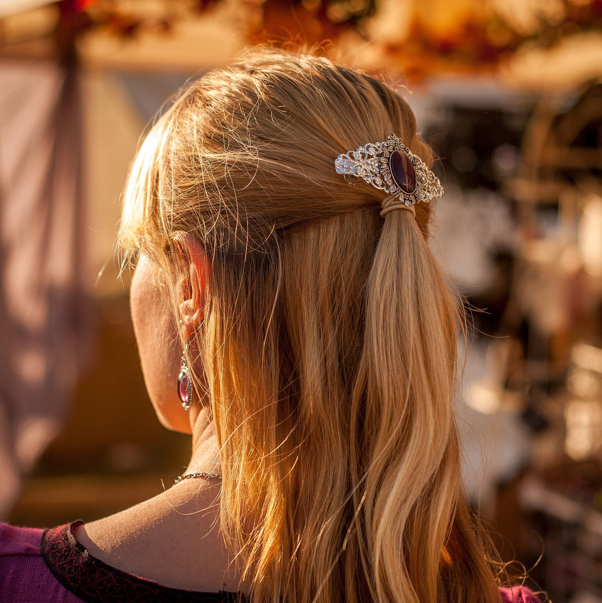 Haarspange bronze viktorianisch Haarschmuck und Haarclip für Steampunk und als Vintage Geburtstagsgeschenk, Stern Haarspange -Hair Jewelry- BloodyBrilliants