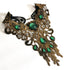 Steampunk Collier bronze aus Spitze mit farbigen Glassteinen für Cosplay als Steampunk Choker oder für Hexen Geburtstag -Chokers- BloodyBrilliants