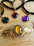 Choker gold in Wunschfarbe, Kette gold grün für Vintage Weihnachten & Weihnachtsfeier Outfit, 20er Jahre Accessoires gold, Choker schwarz -Chokers- BloodyBrilliants