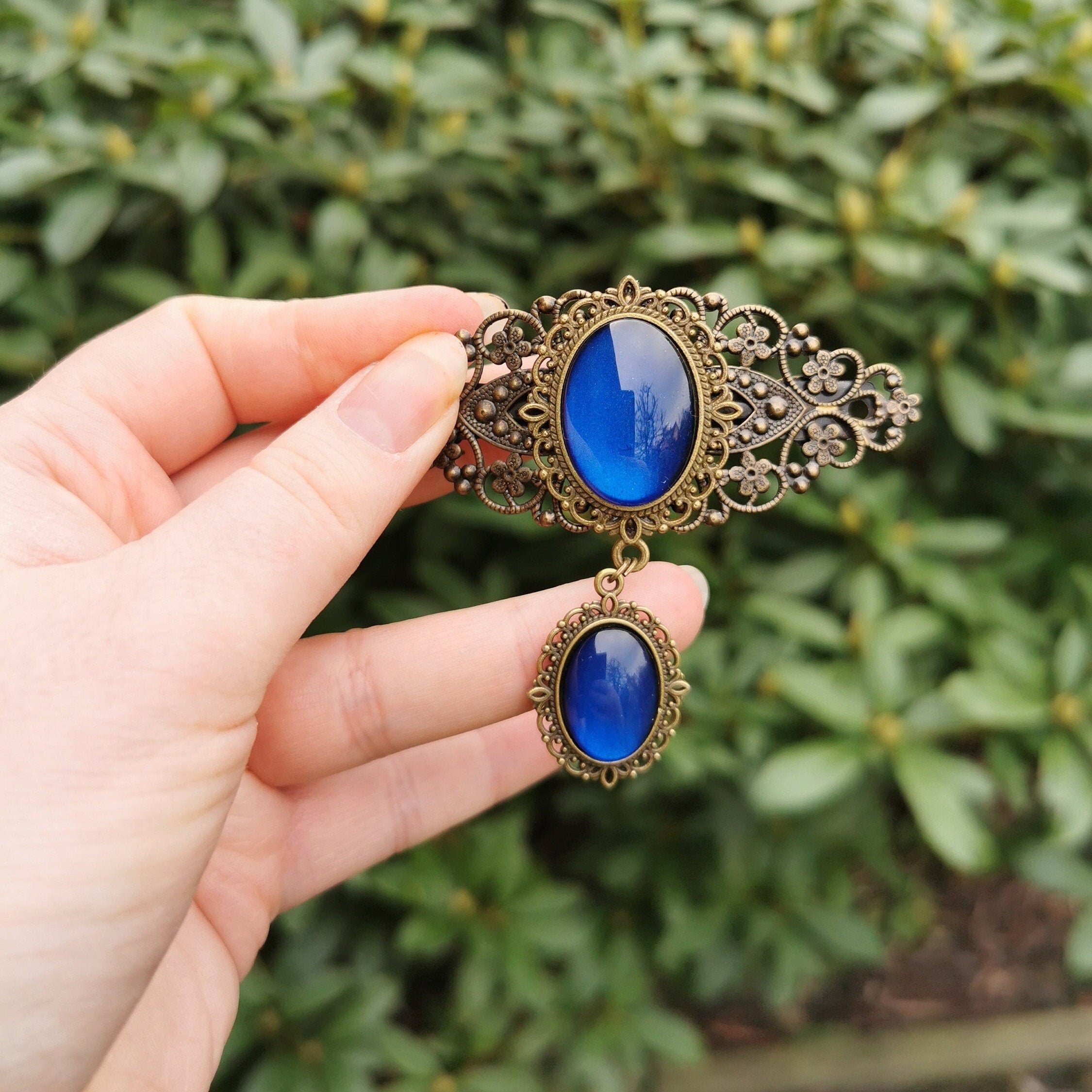 Haarspange bronze viktorianisch Haarschmuck und Haarclip für Steampunk und als Vintage Geburtstagsgeschenk, Stern Haarspange -Hair Jewelry- BloodyBrilliants