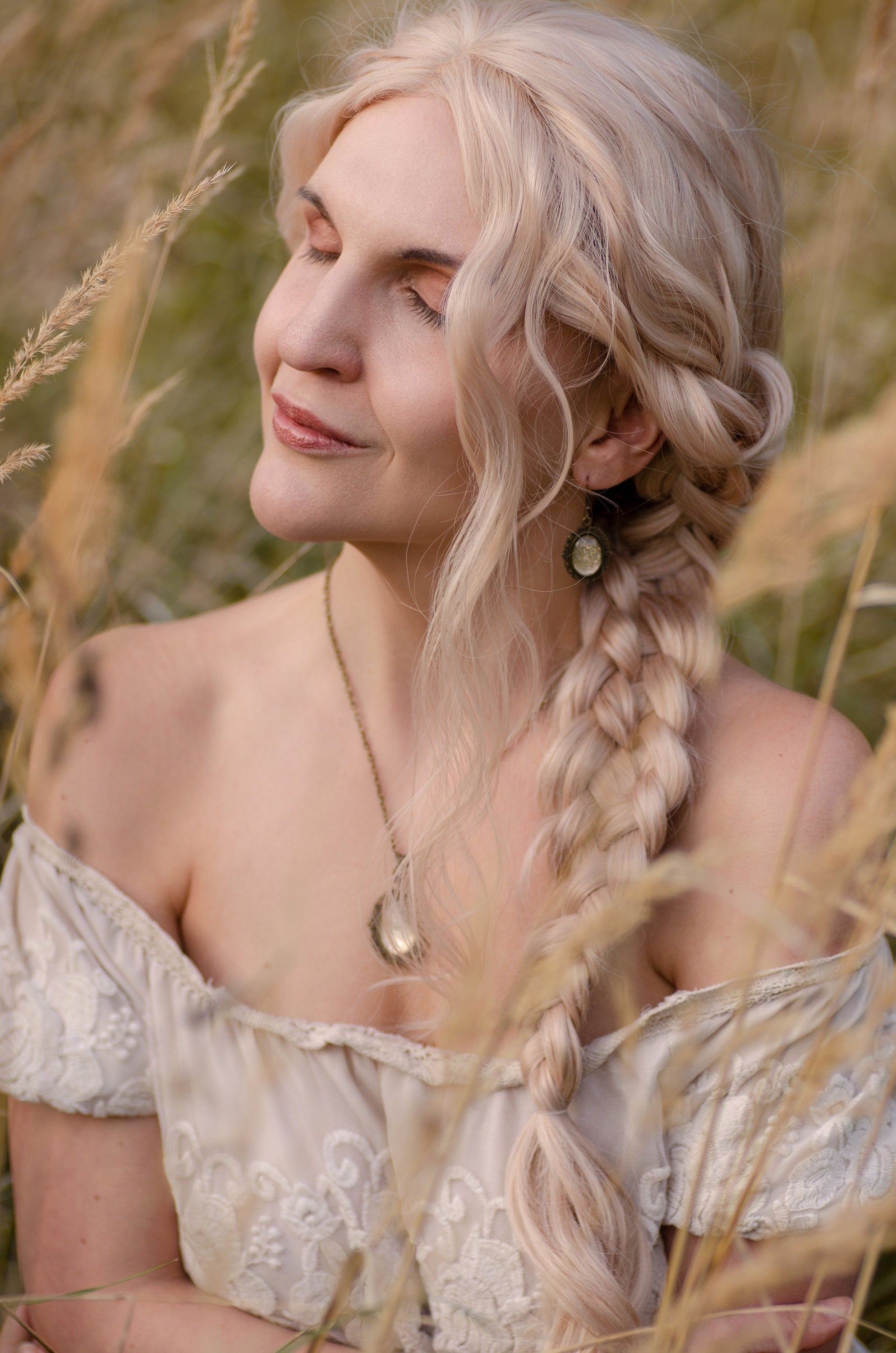 Schmuckset Oval in Wunschfarbe, Vintage Kette als Geburtstagsgeschenk, Gothic Kettenanhänger als Mittelalter Schmuck, Ohrringe hängend -Charm Necklaces- BloodyBrilliants