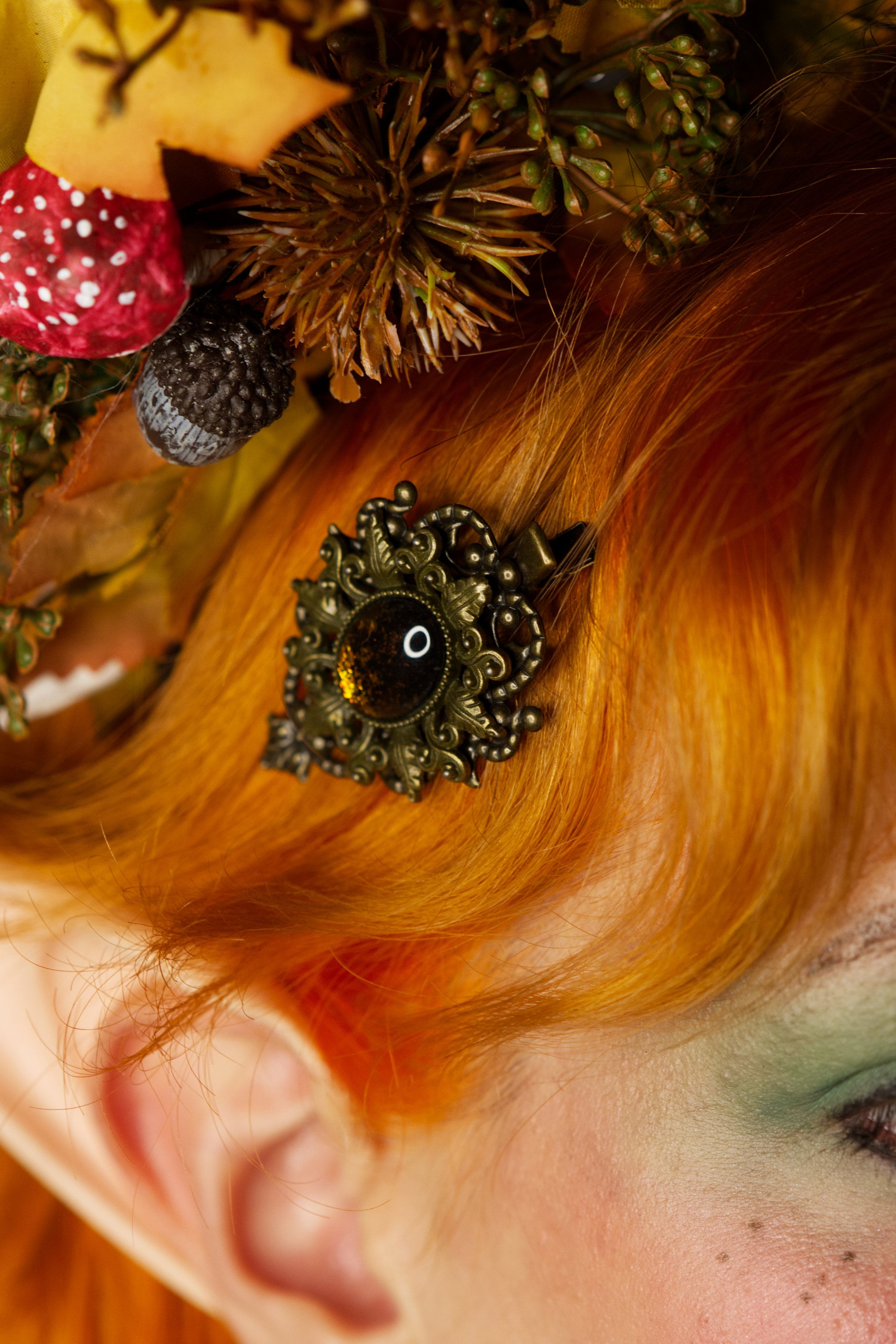 Haarclip silber viktorianisch Haarschmuck und Haarclip für Cosplay & als Gothic Geburtstagsgeschenk, Stern Haarspange für Gothic Weihnachten -Hair Jewelry- BloodyBrilliants