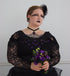 Choker schwarz mit Stern aus Spitze mit farbigen Glassteinen als Halsband für Gothic Outfit und als Vintage Geburtstagsgeschenk -Chokers- BloodyBrilliants