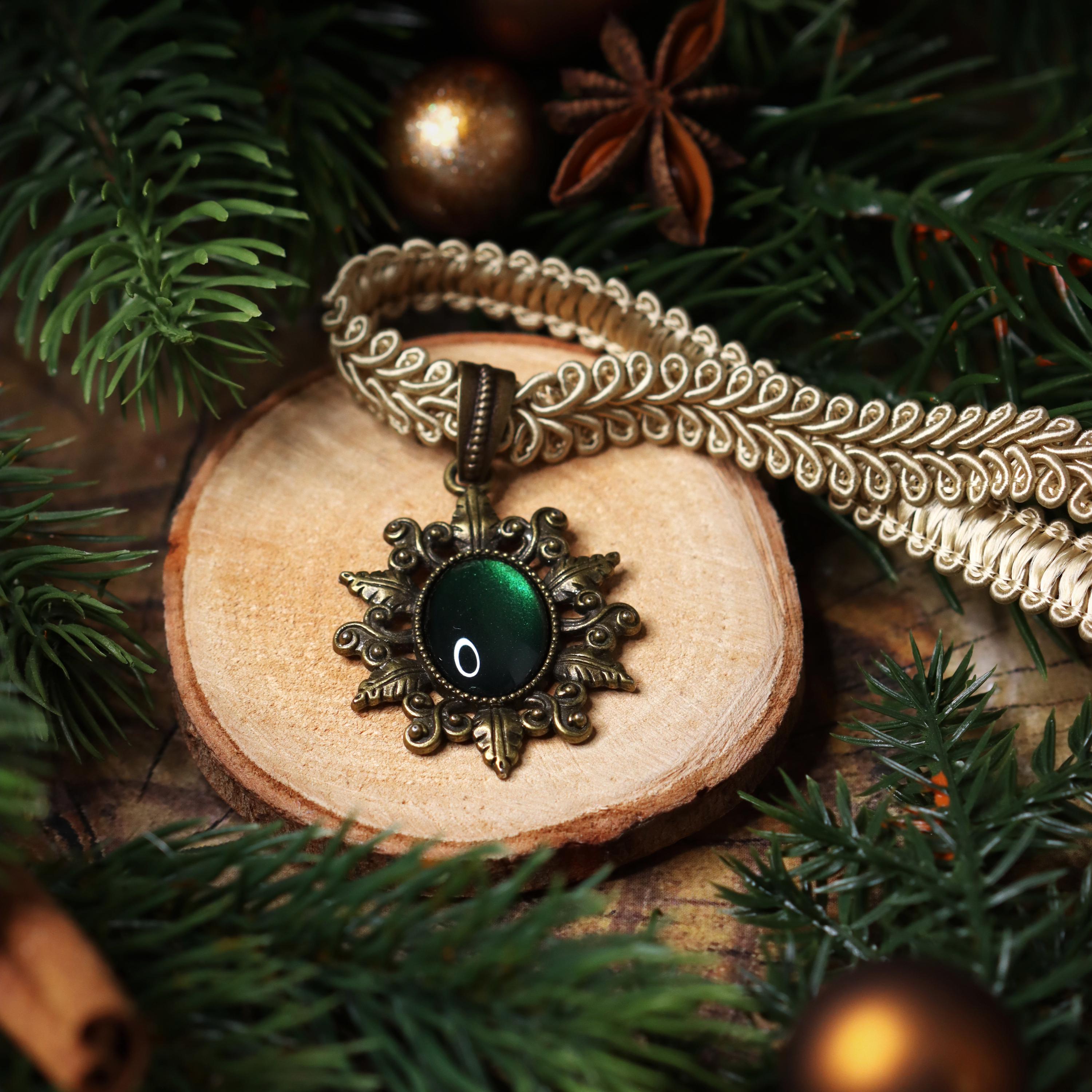 Choker gold mit Stern – goldene Choker Kette, Steampunk Kette, 20er Jahre Accessoire, Vintage Kette für Thanksgiving & Vintage Weihnachten -Chokers- BloodyBrilliants