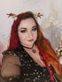 Choker schwarz mit Stern aus Spitze mit farbigen Glassteinen als Halsband für Gothic Outfit und als Vintage Geburtstagsgeschenk -Chokers- BloodyBrilliants