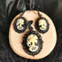 Lady Skull Anhänger Ohrringe Schmuckset Schädel Kette für Gothic Outfit oder LARP Cosplay -Pendants- BloodyBrilliants