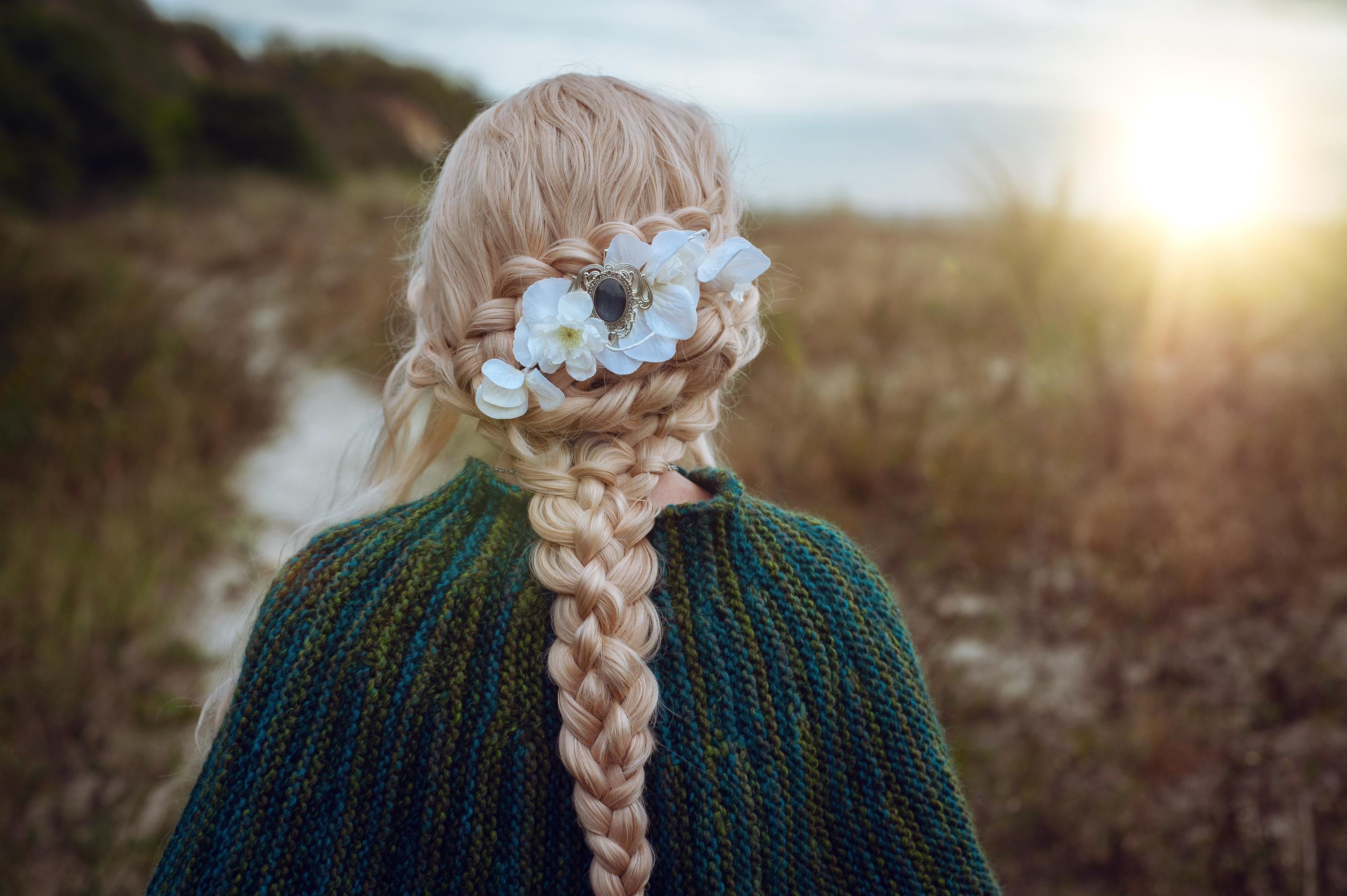 Haarclip silber Jugendstil, Haarschmuck und Brosche als Cosplay Schmuck und Geburtstagsgeschenk -Hair Jewelry- BloodyBrilliants