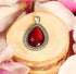 Tropfen Anhänger verziert in Silber und Bronze mit Wunschfarbe als Steampunk Schmuck und Vintage Geschenk für Abschlussball -Pendants- BloodyBrilliants