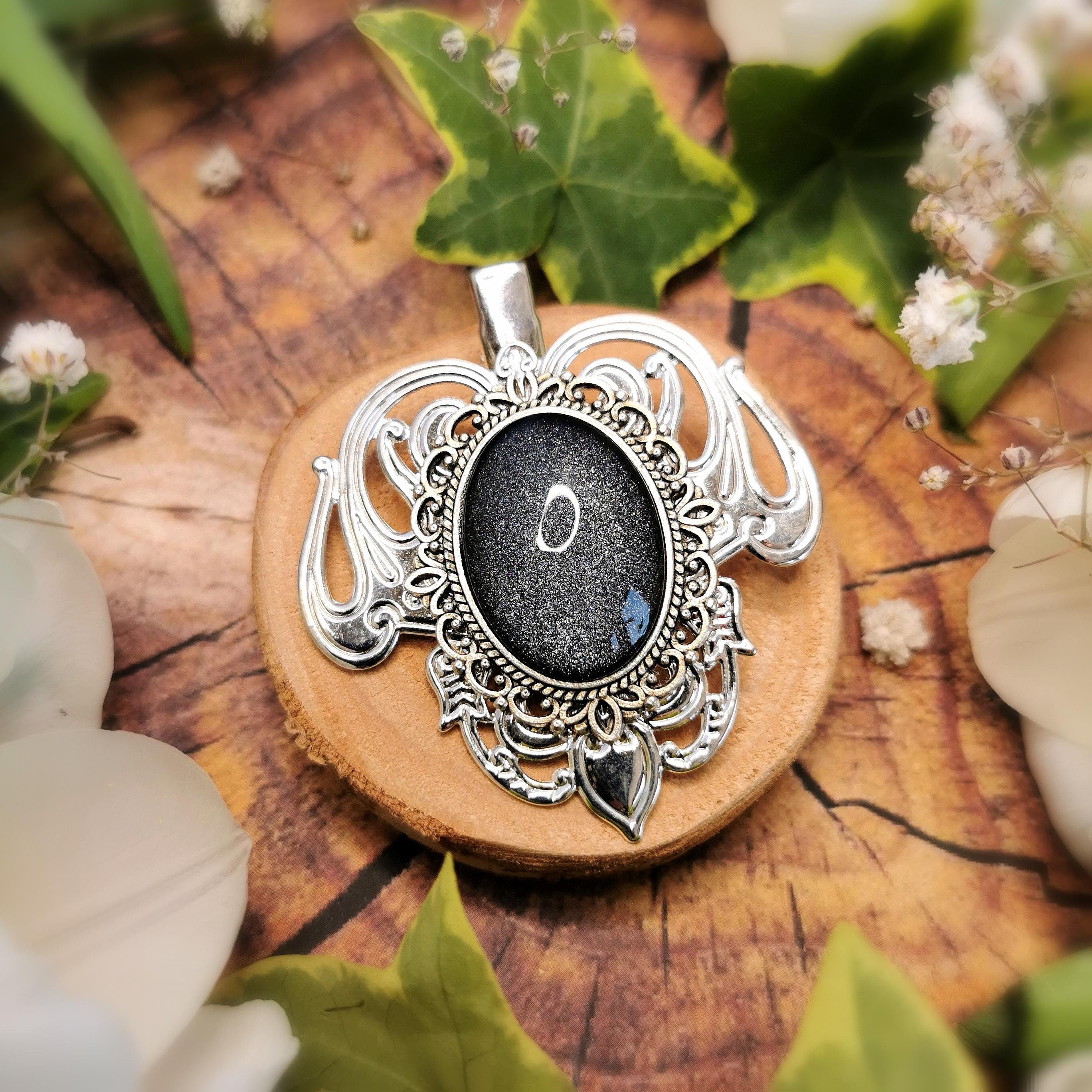 Haarclip silber Jugendstil, Haarschmuck und Brosche als Cosplay Schmuck und Geburtstagsgeschenk -Hair Jewelry- BloodyBrilliants