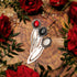 Lesezeichen mit Farbstein silber und bronze mit glänzenden metallic Glassteinen als Geschenk -Bookmarks- BloodyBrilliants