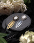 Lesezeichen mit Farbstein silber und bronze mit glänzenden metallic Glassteinen als Geschenk -Bookmarks- BloodyBrilliants
