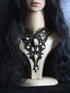 Rabenschädel Collier Filigran schwarz bronze für Gothic Fotoshooting und Mittelalter LARP -Chokers- BloodyBrilliants