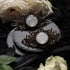 Steampunk Schmuckset Wunschfarbe aus Collier, Haarspange und Ohrringen mit farbigen Glassteinen für Boho Outfit und Vintage Hochzeit -Chokers- BloodyBrilliants