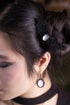 Gothic Schmuckset Wunschfarbe aus Collier, Fledermaus Haarspange und Ohrringen mit farbigen Glassteinen für Hexen Outfit und Gothic Hochzeit -Chokers- BloodyBrilliants