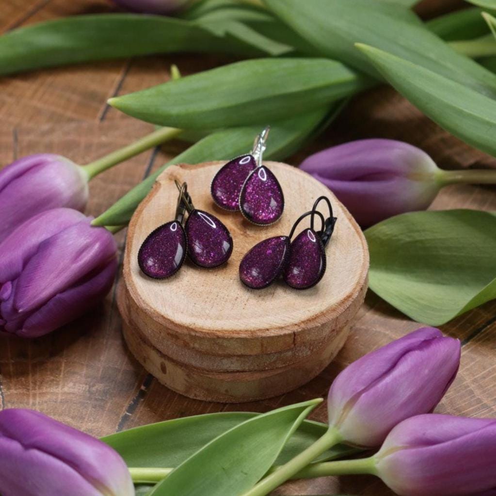 Tropfen Ohrringe in Wunschfarbe -Dangle & Drop Earrings- BloodyBrilliants