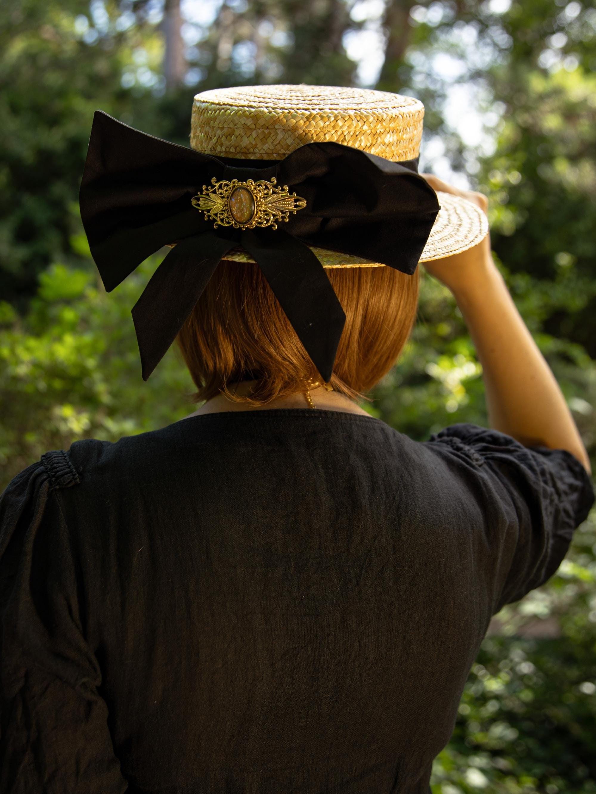 Goldene Haarspange in Wunschfarbe als Vintage Schmuck und 20er Jahre Haarschmuck Gold, Dark Academia Accessoire & Mittelalter Haarschmuck -Barrettes & Clips- BloodyBrilliants