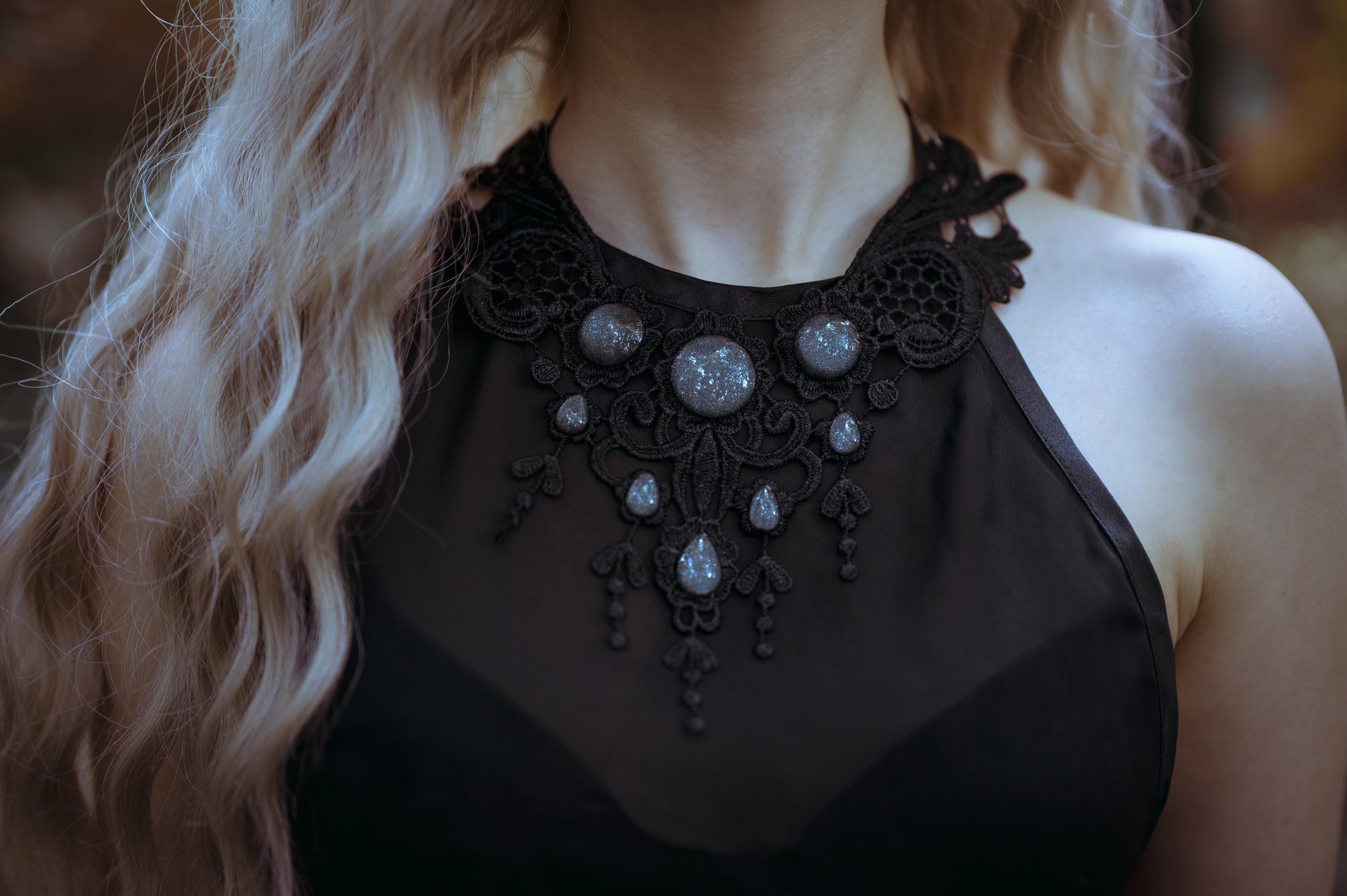Collier Libelle schwarz -Chokers- BloodyBrilliants