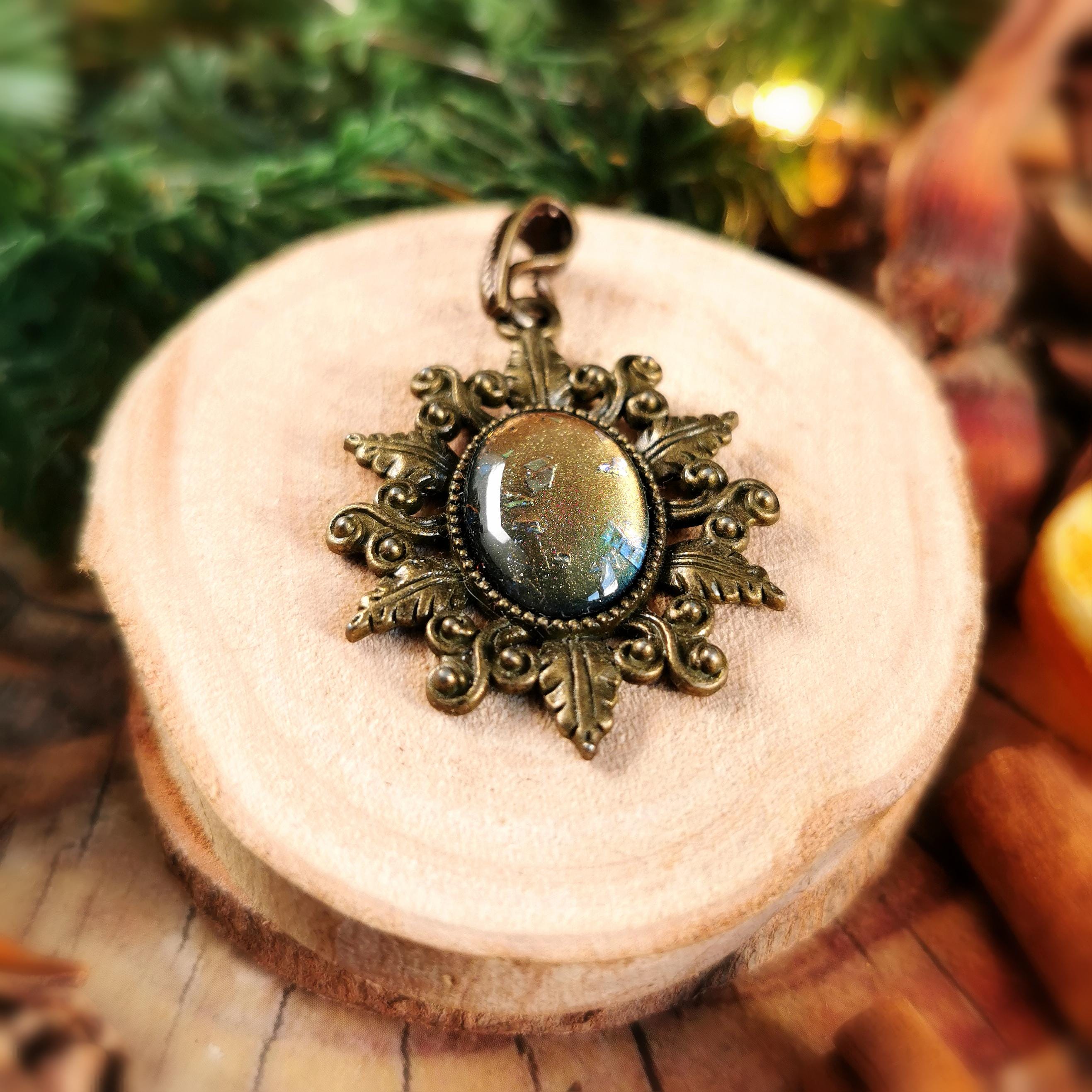 Stern Kette & Stern Haarspange bronze in Wunschfarbe für Steampunk Outfit und als Vintage Schmuck gold für Mittelalter Weihnachten -Jewelry Sets- BloodyBrilliants